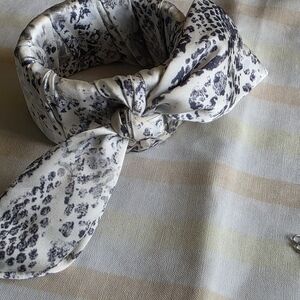 Chico's Black and Cream Patterned Bracelet